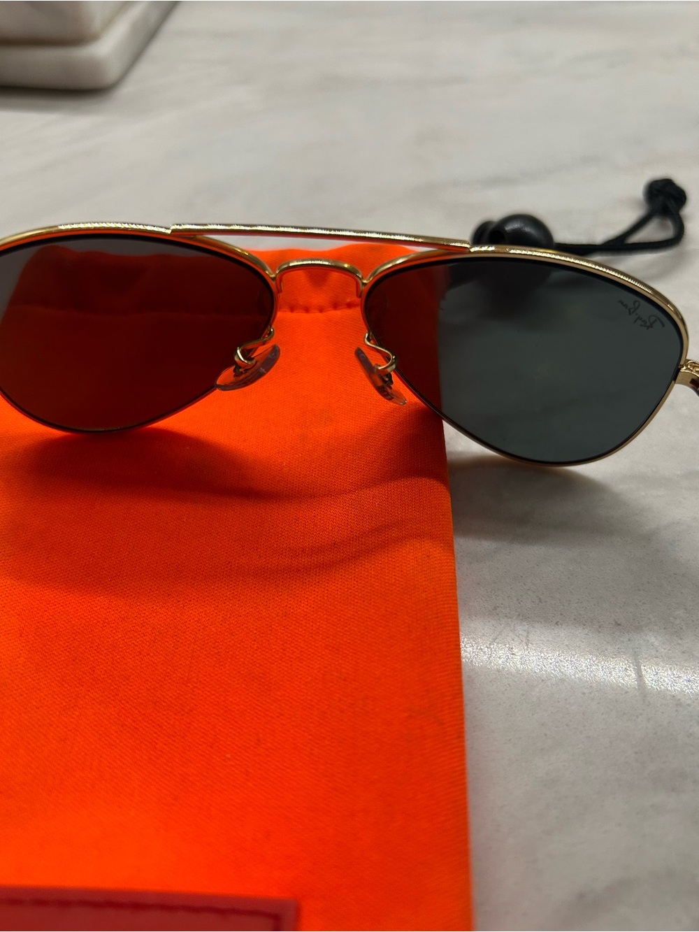 Ray-Ban Kids Aviator Sunglasses in Gold with Brown Lenses - Picture 3 of 15